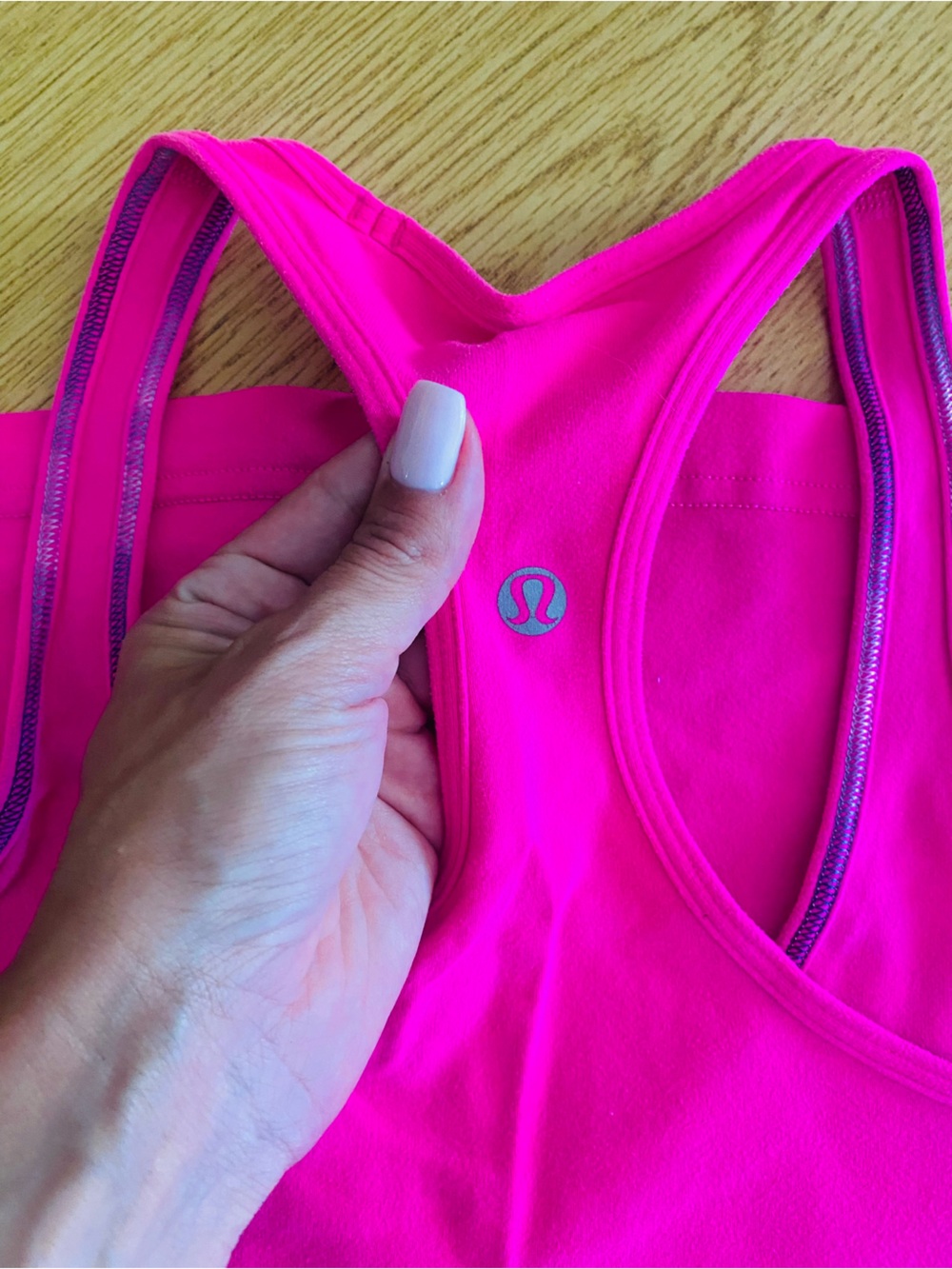 lululemon Bright Pink Racerback Tank size 4LONG - Picture 2 of 9